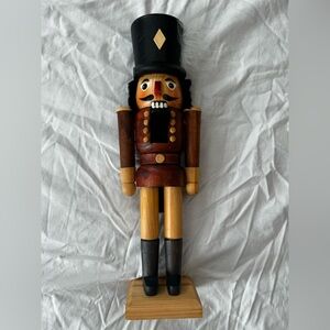 Classic Wooden Nutcracker Soldier Decor Natural Tones